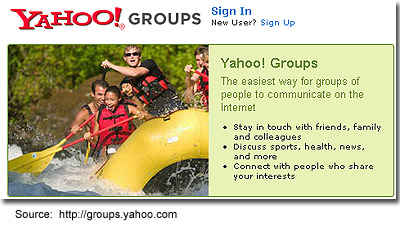 sites like Yahoo host thousands of discussion groups on a myriad of subjects