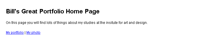 web page design - example of good alignment on a web page